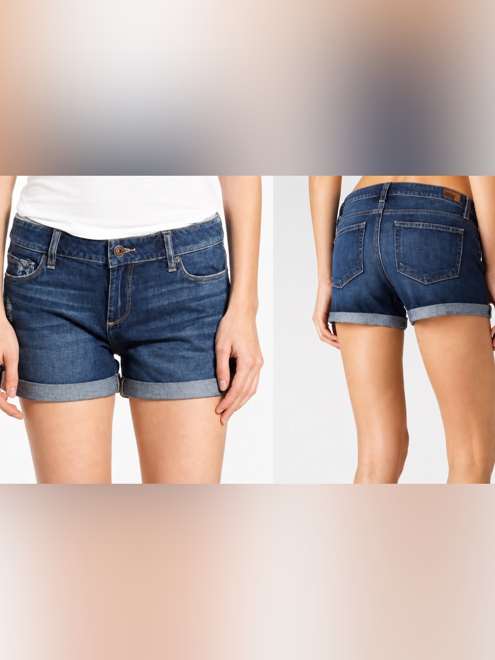 Paige Jimmy Jimmy cuffed denim shorts, size 32